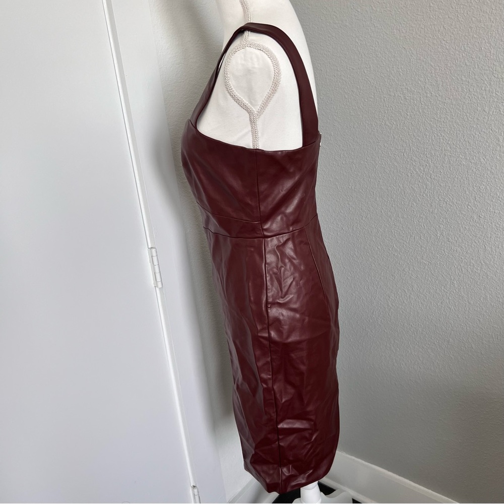 FRENCH CONNECTION Leather Midi Dress - Picture 10 of 11